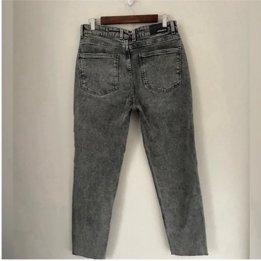 ASOS Grey Straight Leg High-rise Retro Jeans 8